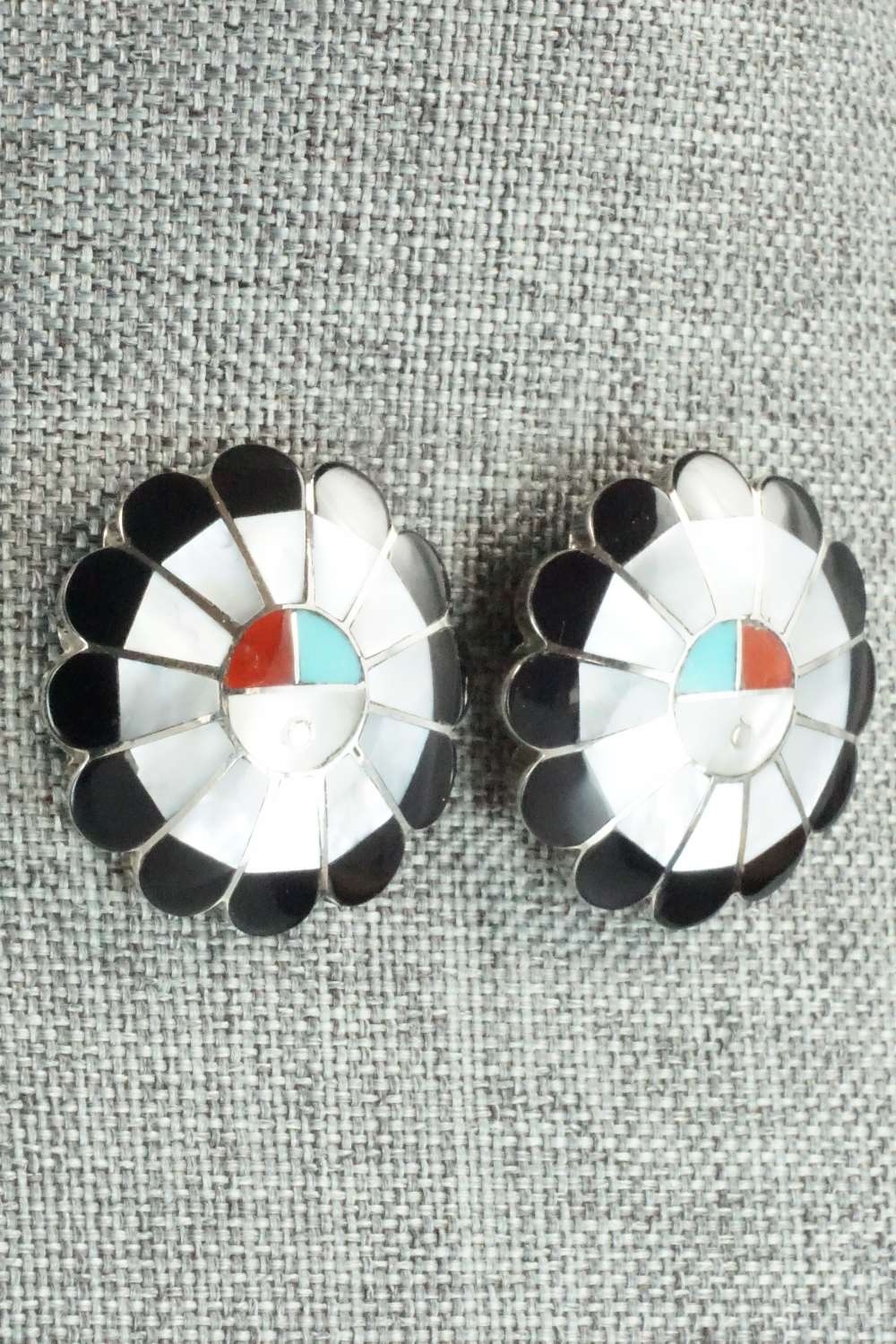 Turquoise and Sterling Silver Earrings - Denise Siutza