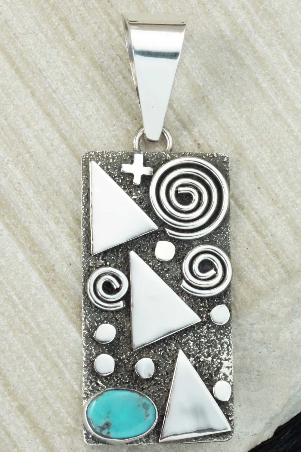 Turquoise & Sterling Silver Pendant - Alex Sanchez