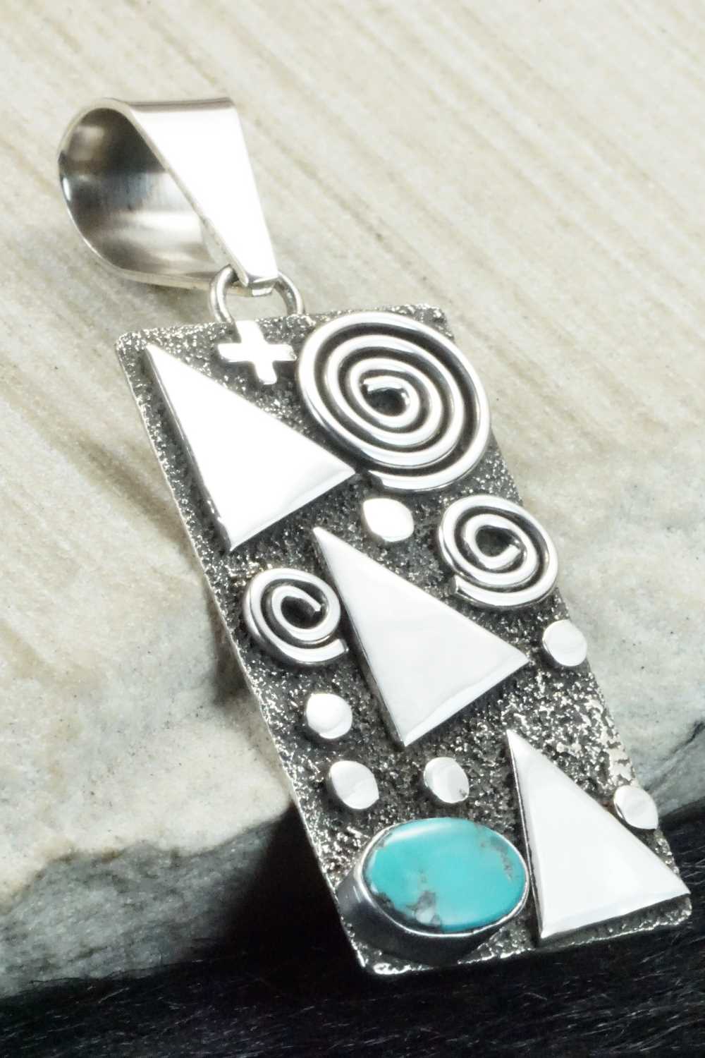 Turquoise & Sterling Silver Pendant - Alex Sanchez