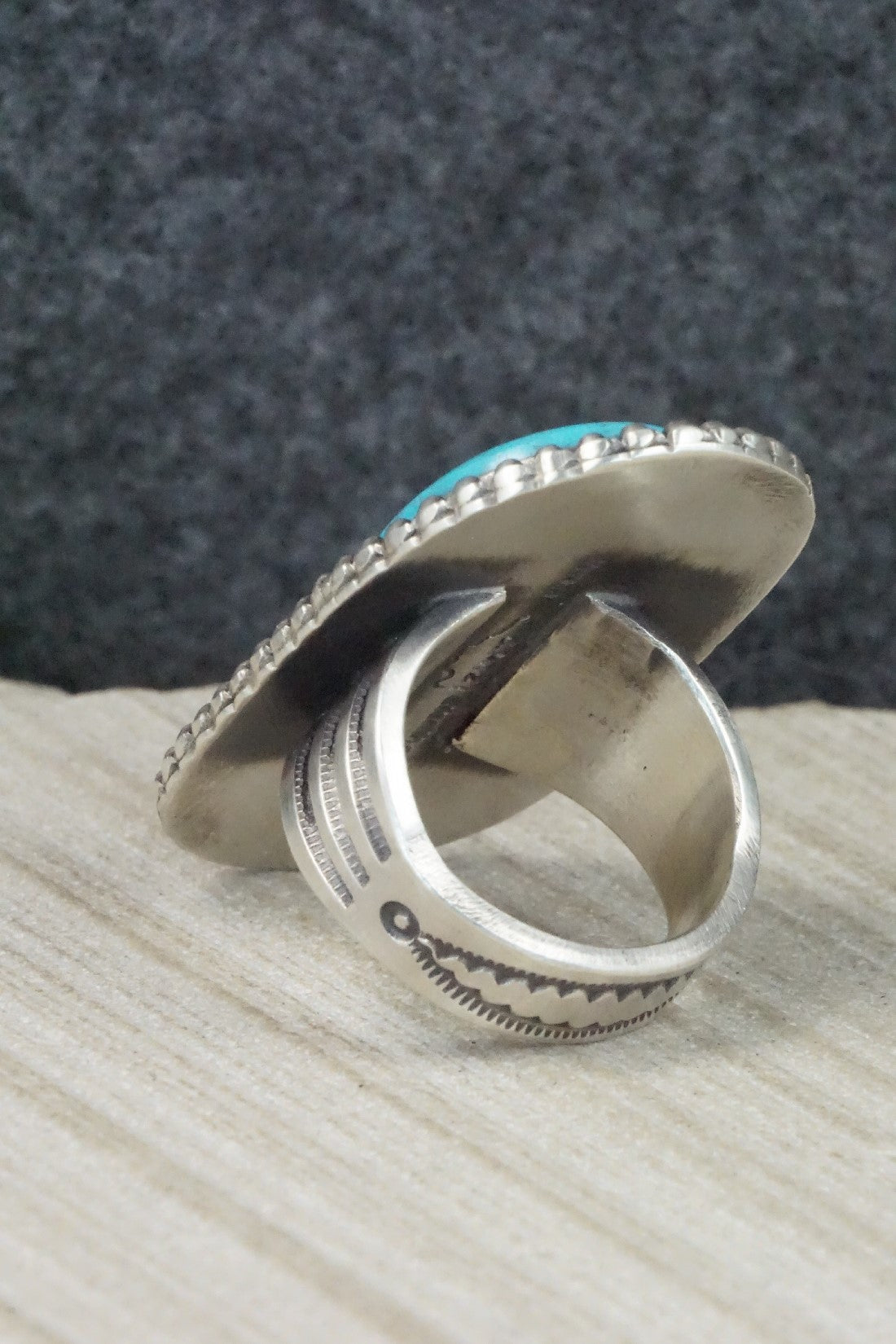 Turquoise & Sterling Silver Ring - Calvin Martinez - 8