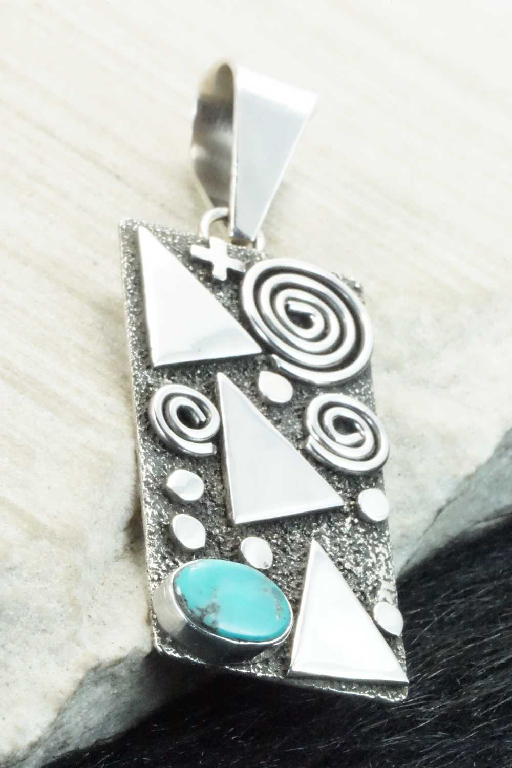 Turquoise & Sterling Silver Pendant - Alex Sanchez