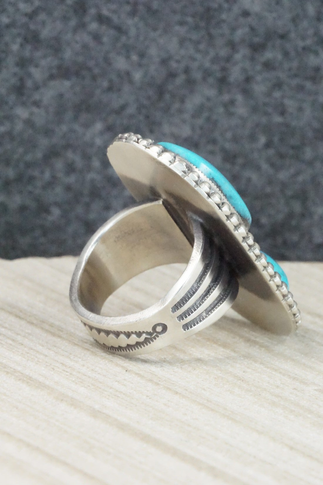 Turquoise & Sterling Silver Ring - Calvin Martinez - 8