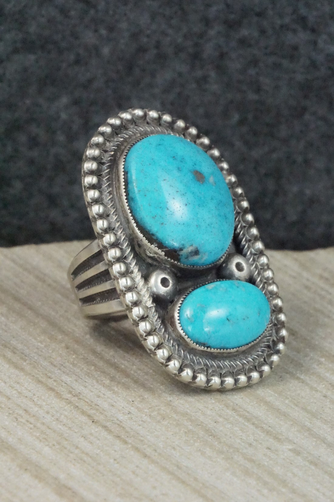 Turquoise & Sterling Silver Ring - Calvin Martinez - 8