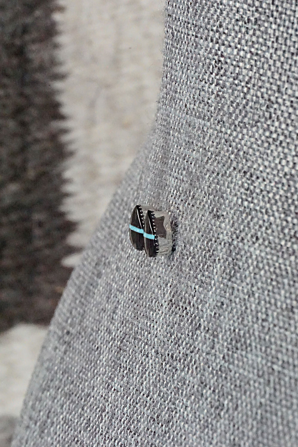 Onyx, Turquoise & Sterling Silver Earrings - Rosaline Bradley