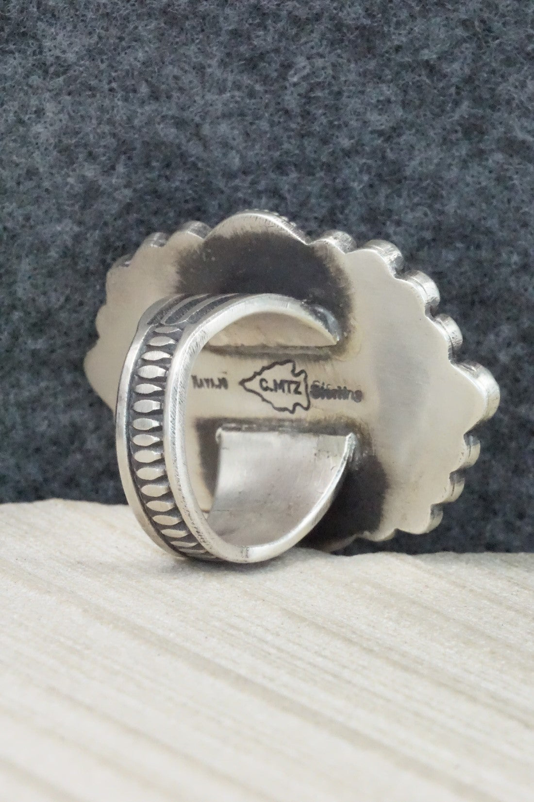Turquoise & Sterling Silver Ring - Calvin Martinez - 8.5
