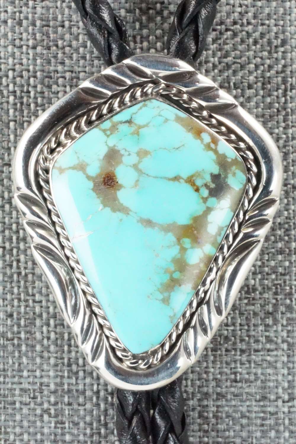 Turquoise & Sterling Silver Bolo Tie - Bobby Platero