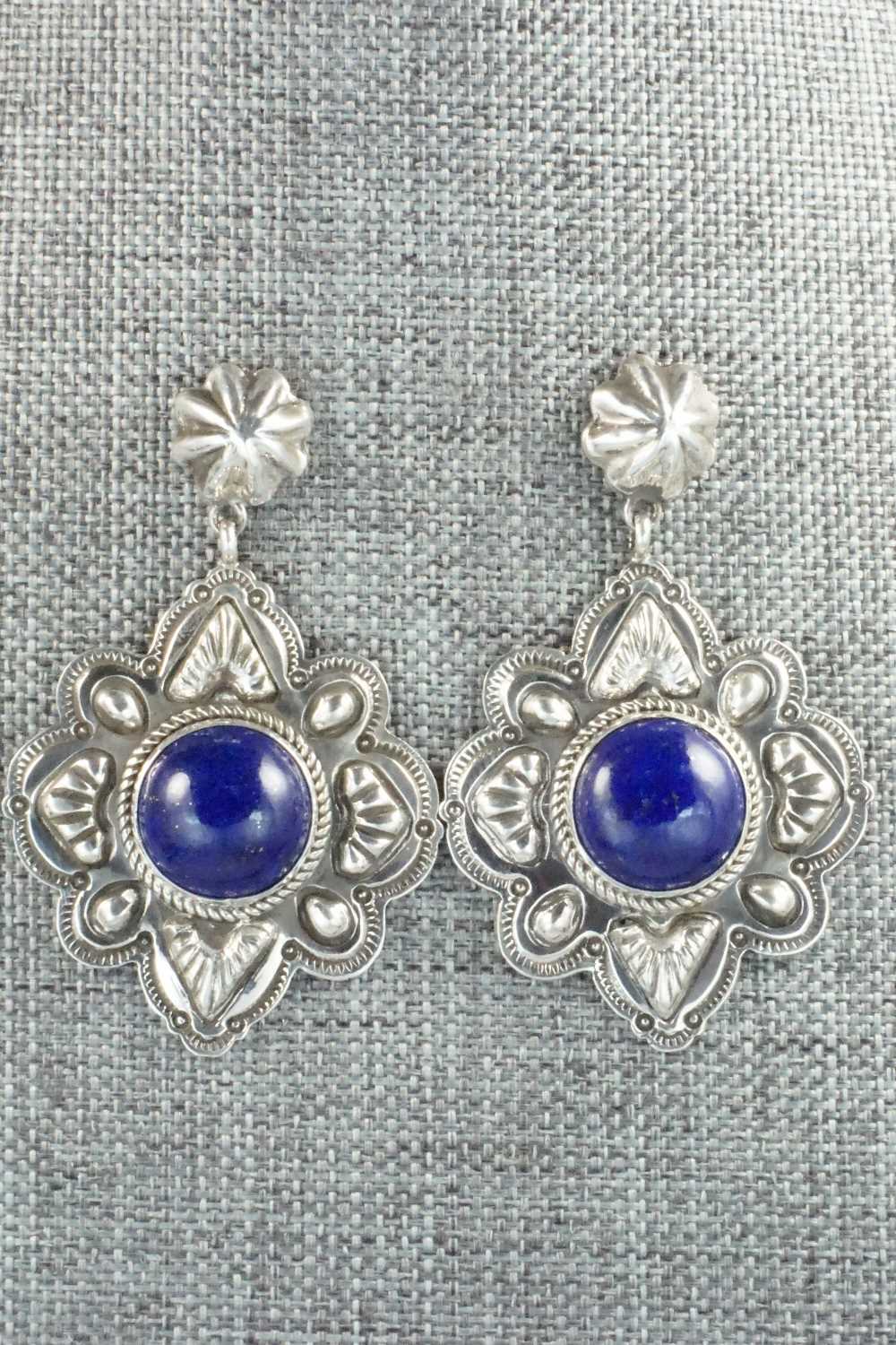Lapis & Sterling Silver Earrings - Tsosie Orville