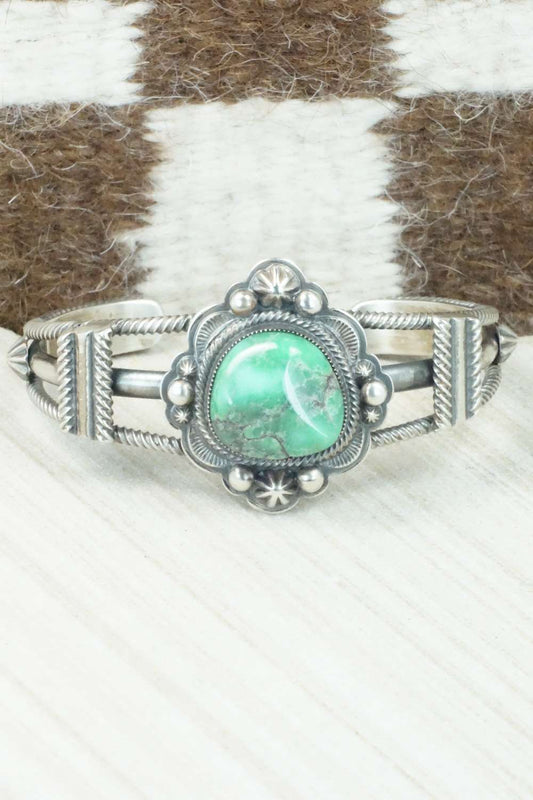 Turquoise & Sterling Silver Bracelet - Wallace Jr.