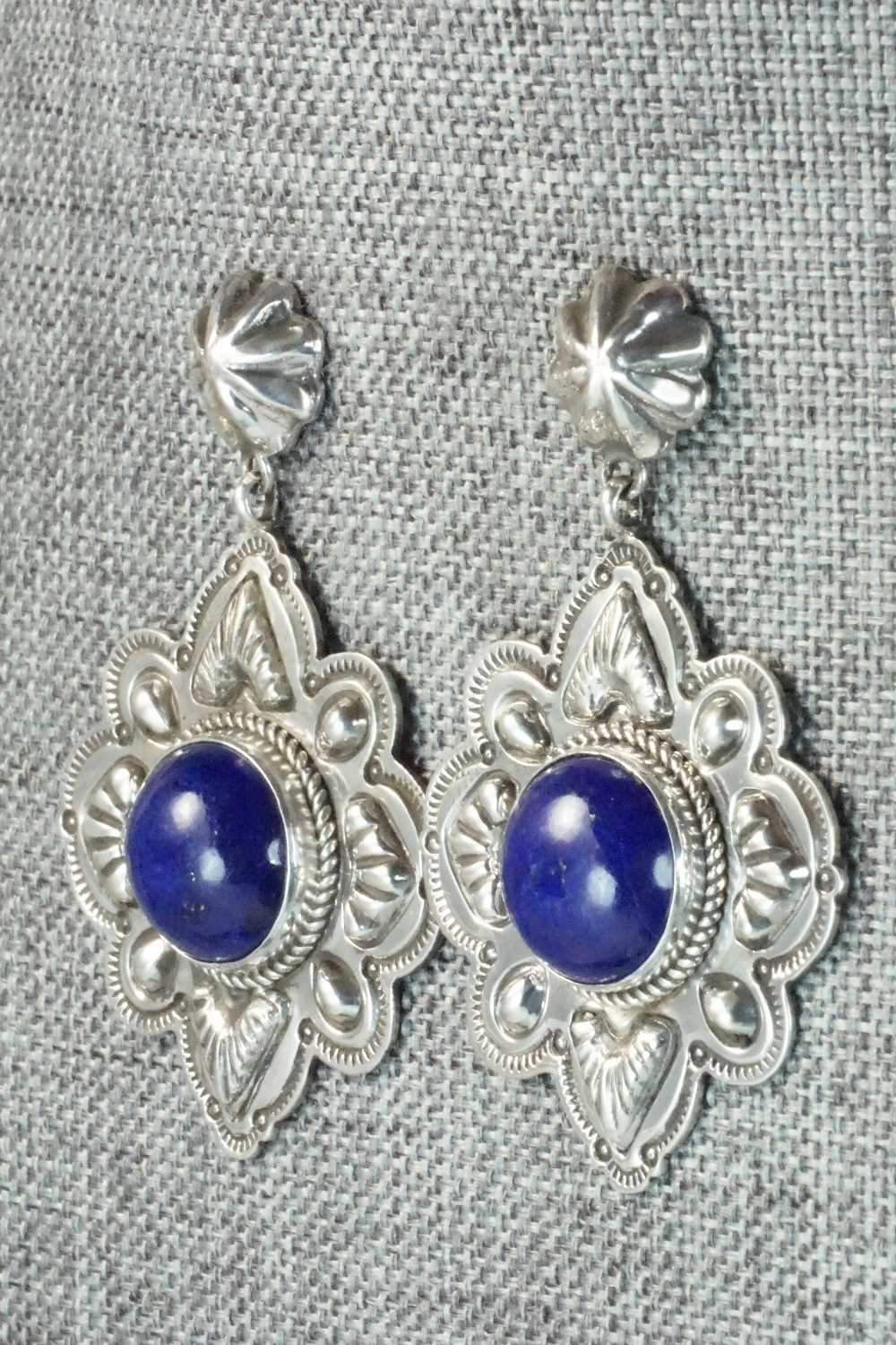 Lapis & Sterling Silver Earrings - Tsosie Orville