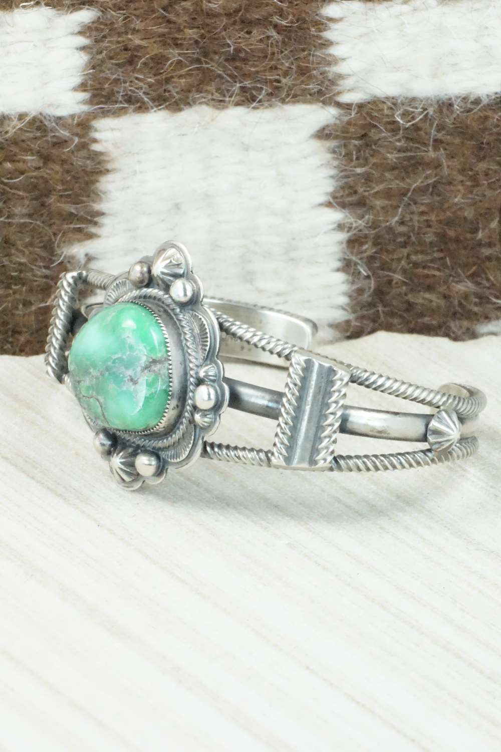 Turquoise & Sterling Silver Bracelet - Wallace Jr.