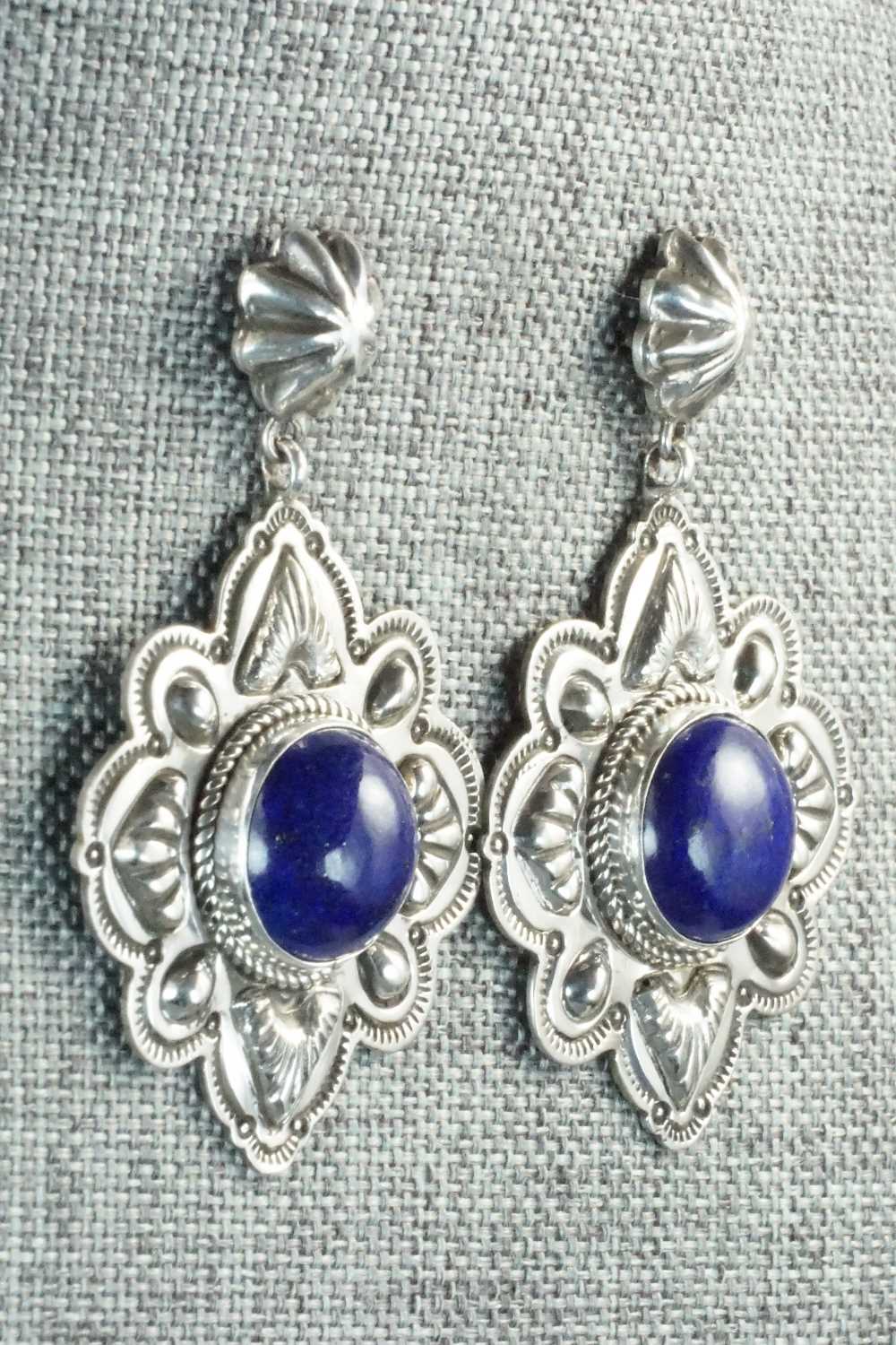 Lapis & Sterling Silver Earrings - Tsosie Orville