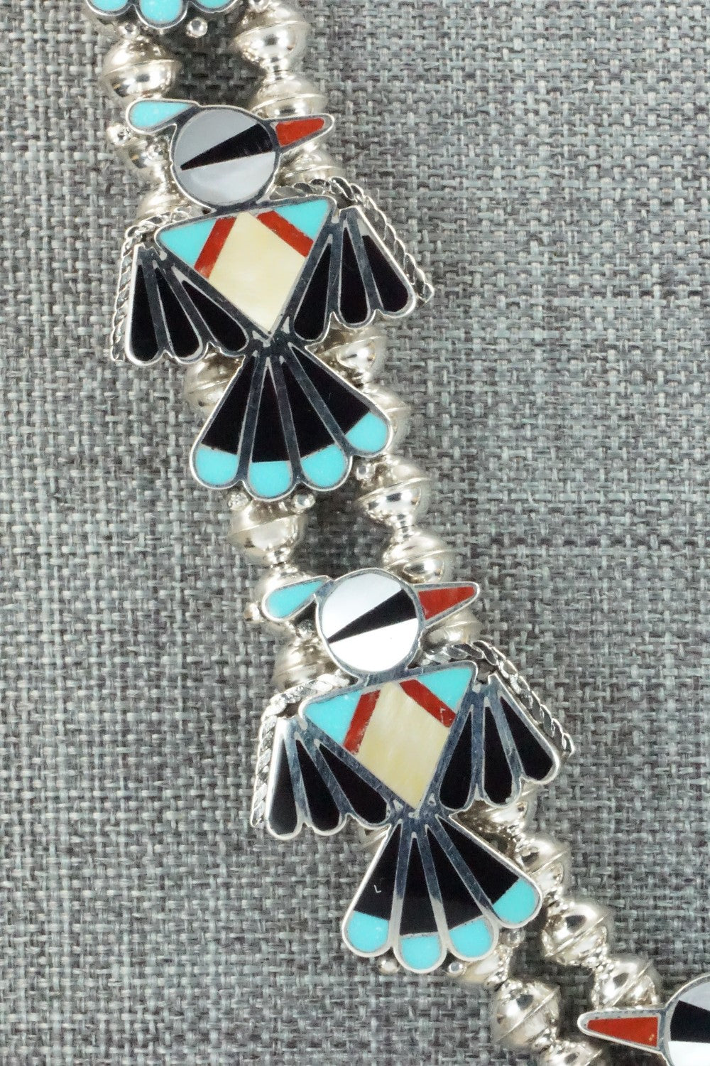 Multi Stone & Sterling Silver Inlay Jewelry Set - Adrian Wallace