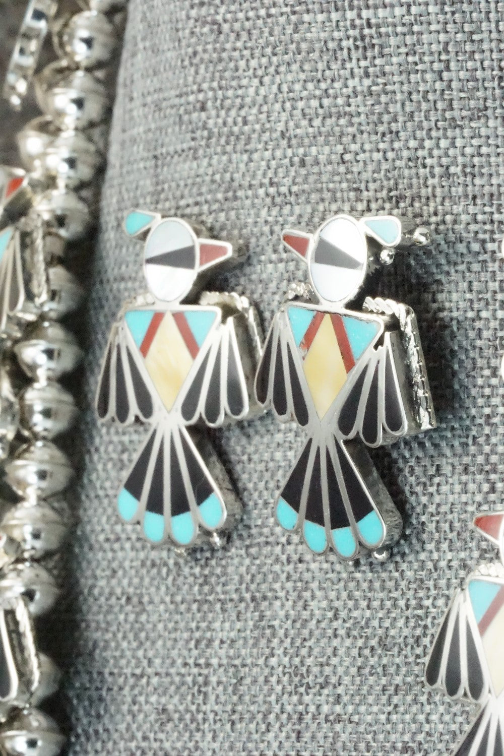 Multi Stone & Sterling Silver Inlay Jewelry Set - Adrian Wallace