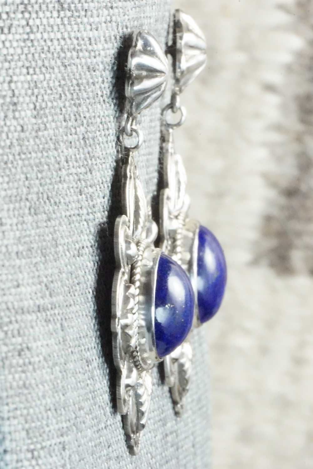 Lapis & Sterling Silver Earrings - Tsosie Orville