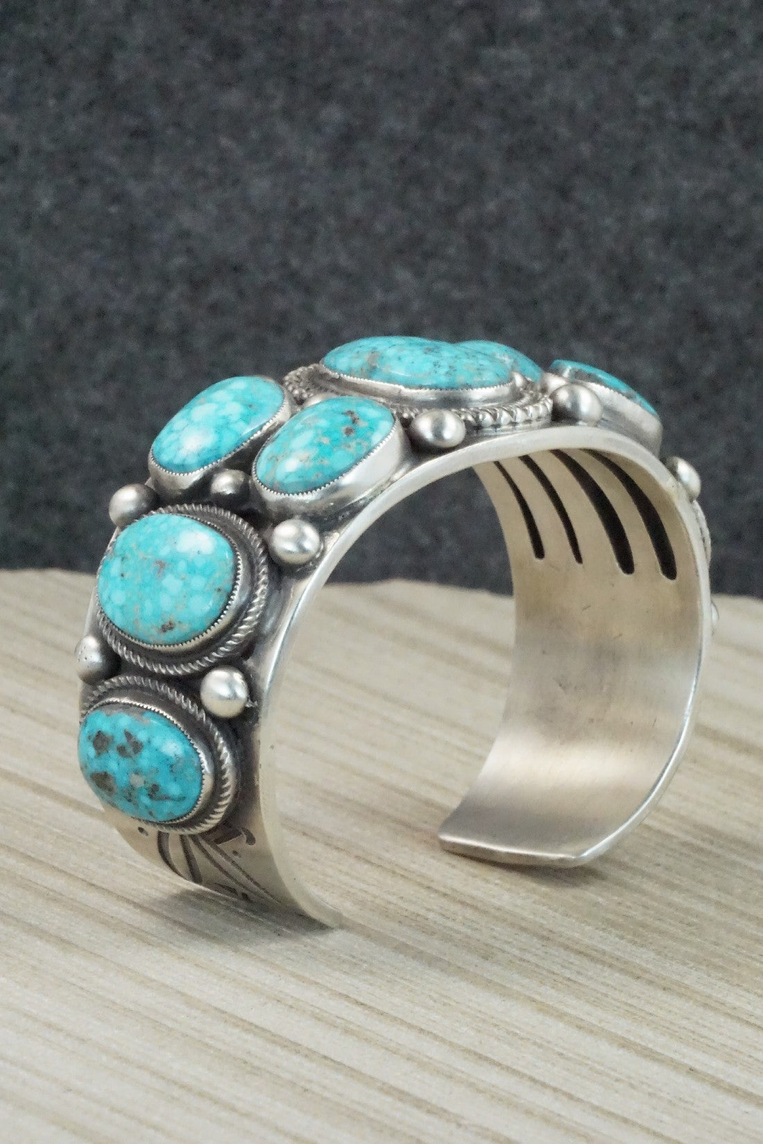 Turquoise and Sterling Silver Bracelet - Calvin Martinez