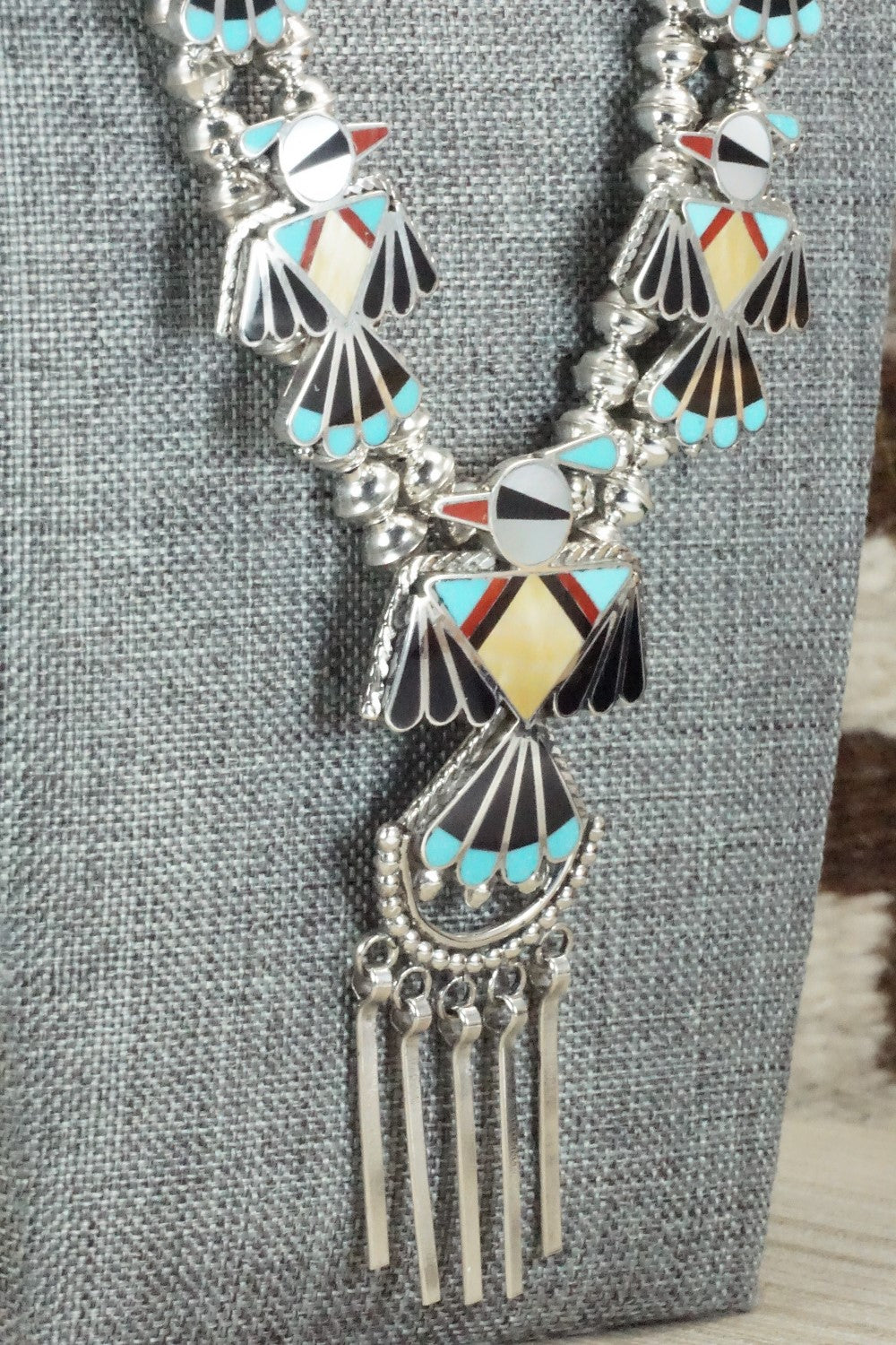 Multi Stone & Sterling Silver Inlay Jewelry Set - Adrian Wallace