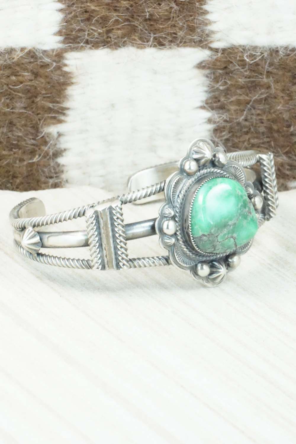 Turquoise & Sterling Silver Bracelet - Wallace Jr.