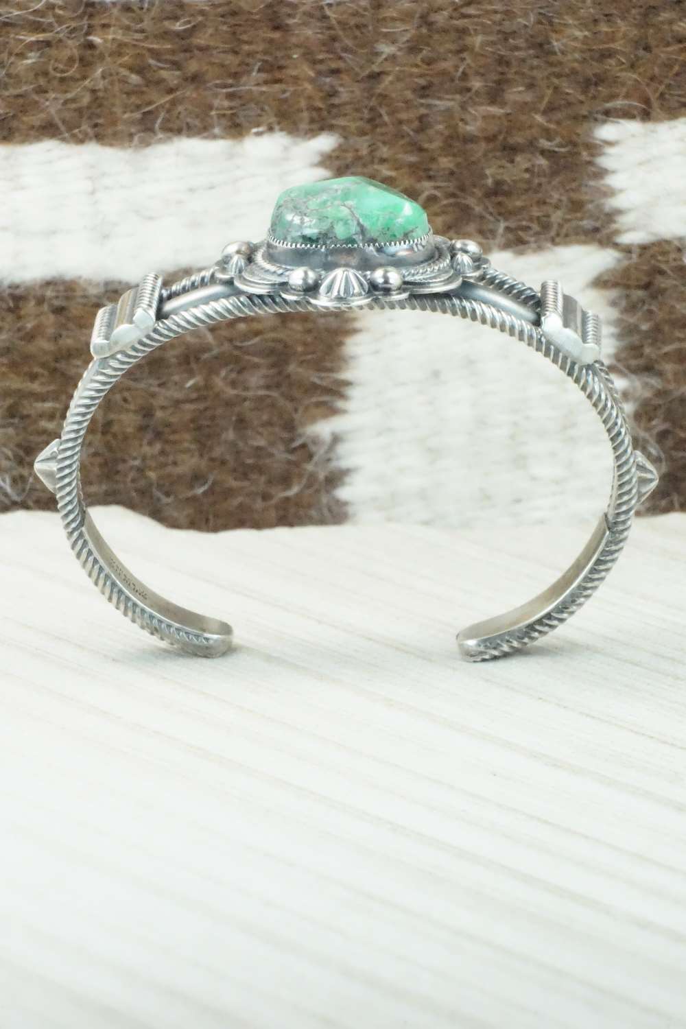Turquoise & Sterling Silver Bracelet - Wallace Jr.