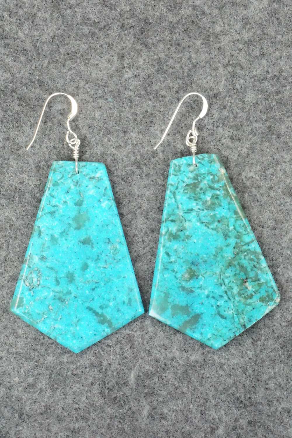 Turquoise & Sterling Silver Earrings - Lupe Lovato