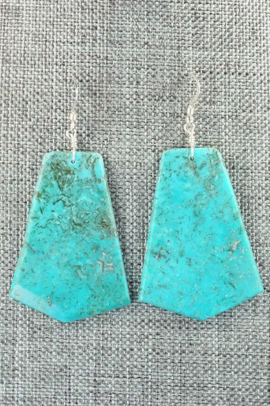 Turquoise & Sterling Silver Earrings - Lupe Lovato