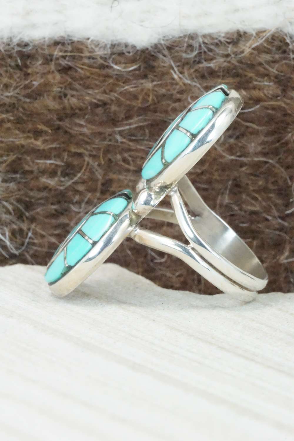 Turquoise & Sterling Silver Ring - Amy Wesley - Size 7