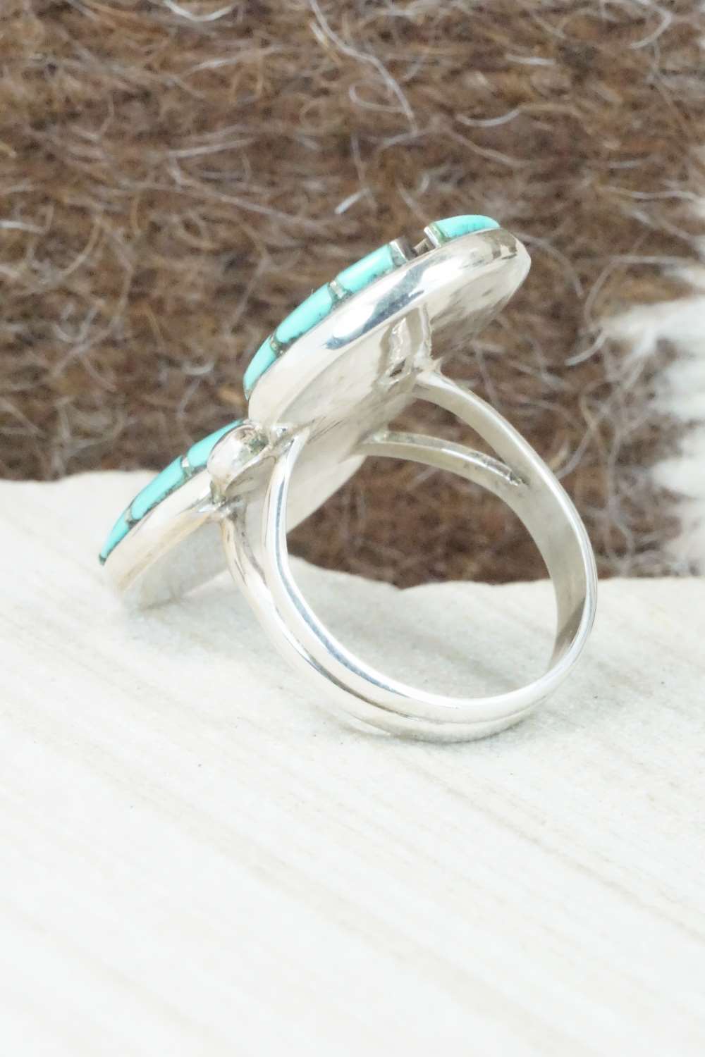 Turquoise & Sterling Silver Ring - Amy Wesley - Size 7