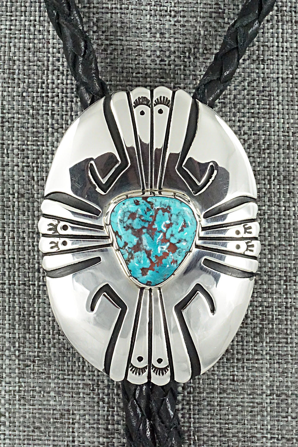 Turquoise & Sterling Silver Bolo Tie - Rosita Singer