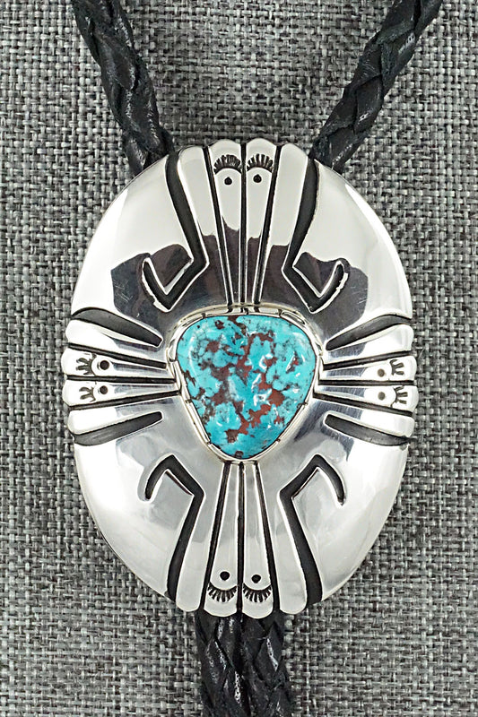 Turquoise & Sterling Silver Bolo Tie - Rosita Singer