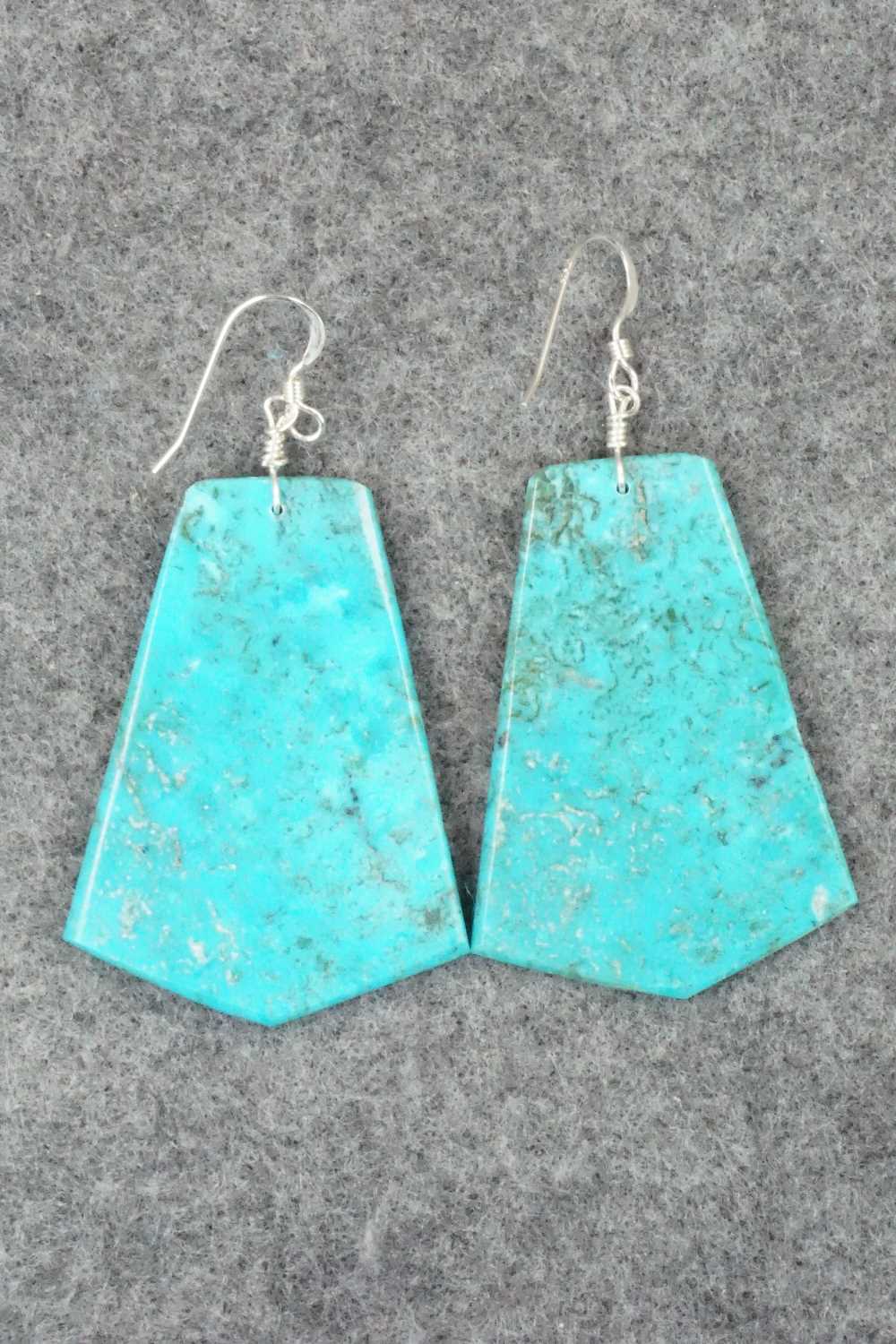 Turquoise & Sterling Silver Earrings - Lupe Lovato