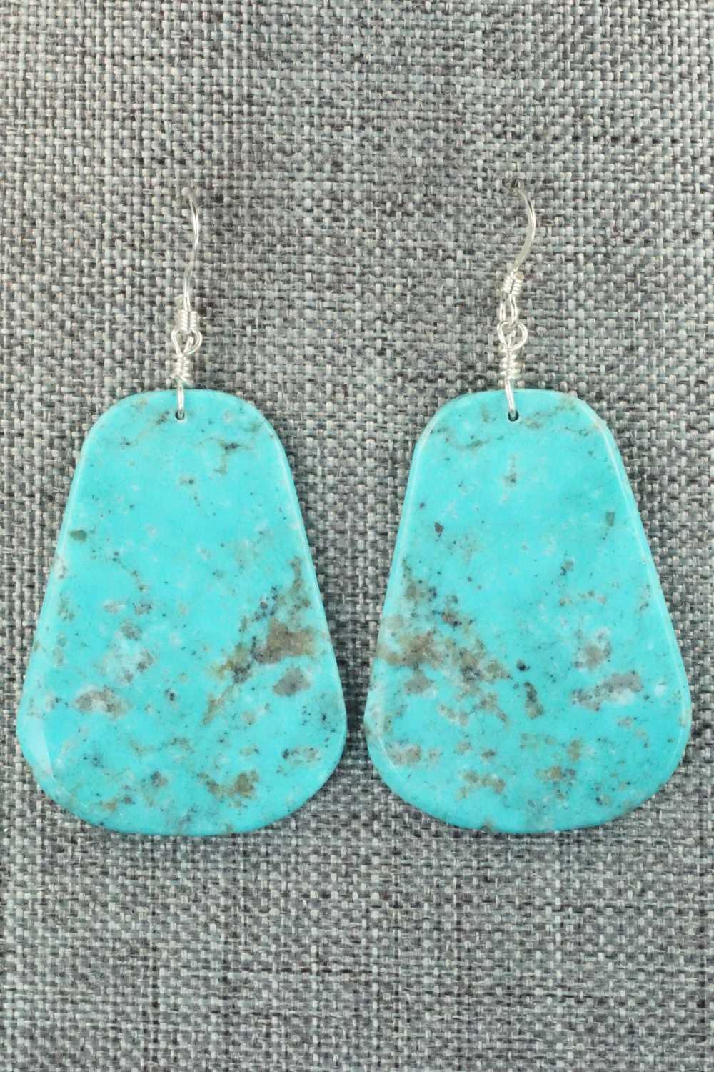 Turquoise & Sterling Silver Earrings - Lupe Lovato