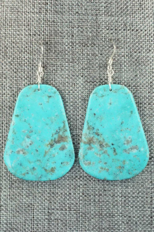 Turquoise & Sterling Silver Earrings - Lupe Lovato