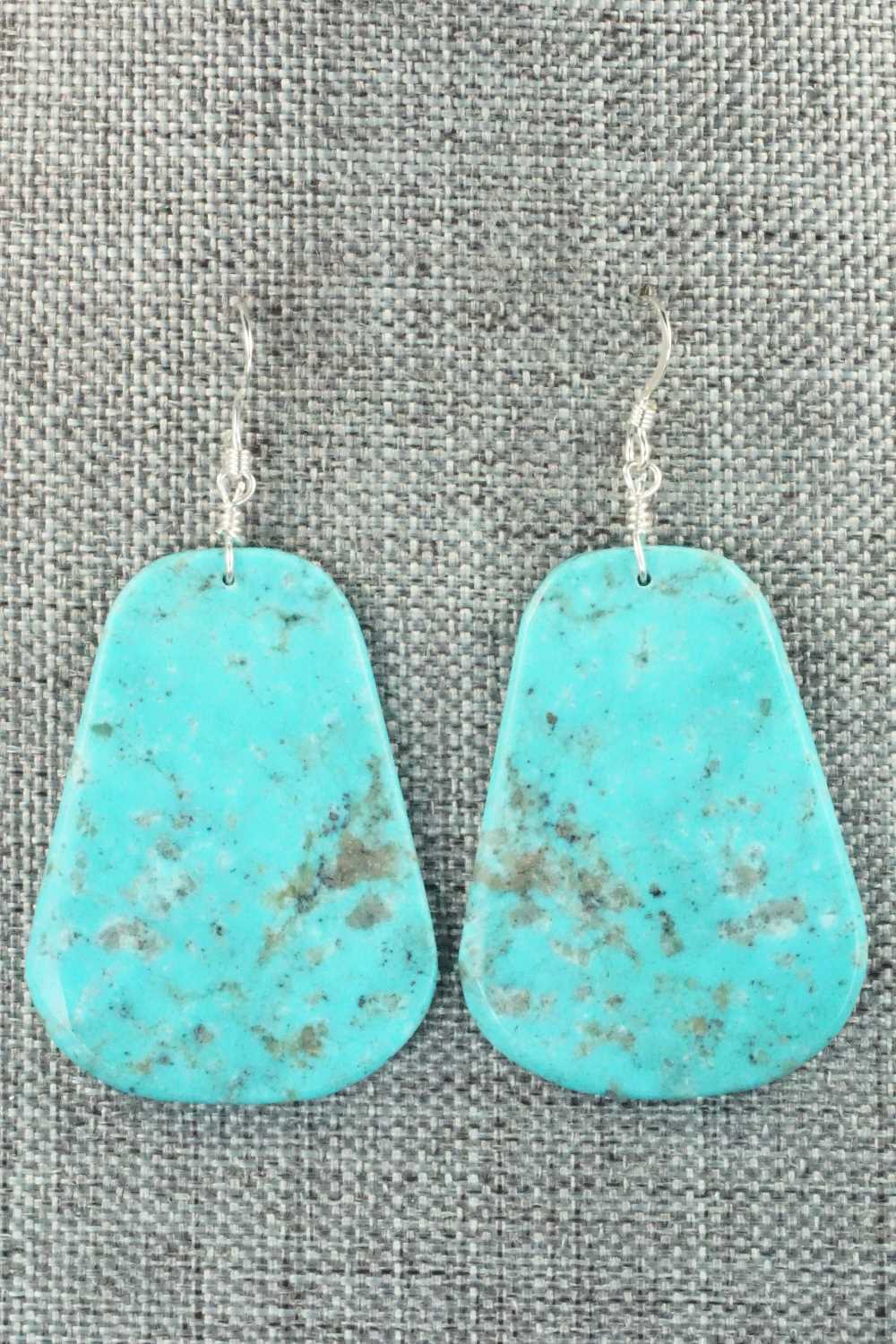 Turquoise & Sterling Silver Earrings - Lupe Lovato