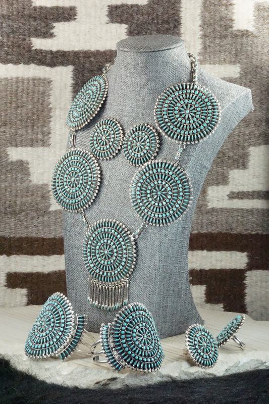 Turquoise & Sterling Silver Jewelry Set - Merlinda Chavez