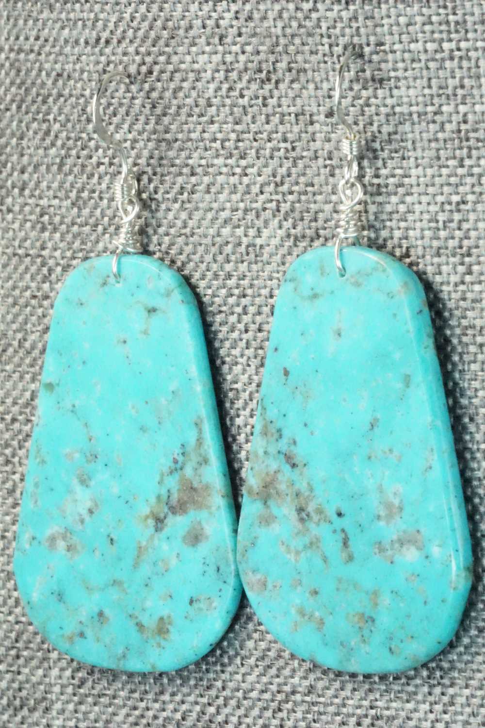 Turquoise & Sterling Silver Earrings - Lupe Lovato