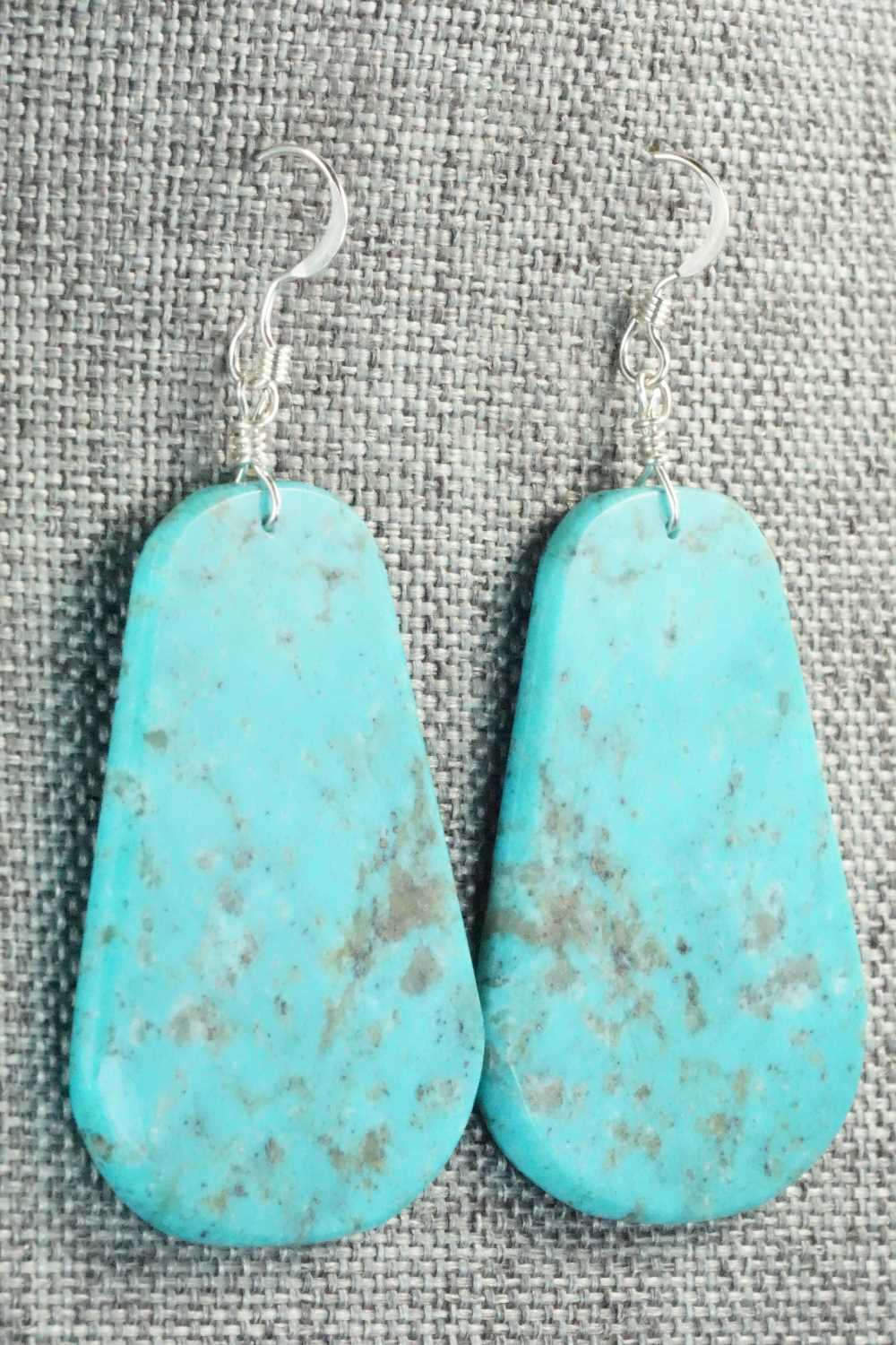Turquoise & Sterling Silver Earrings - Lupe Lovato