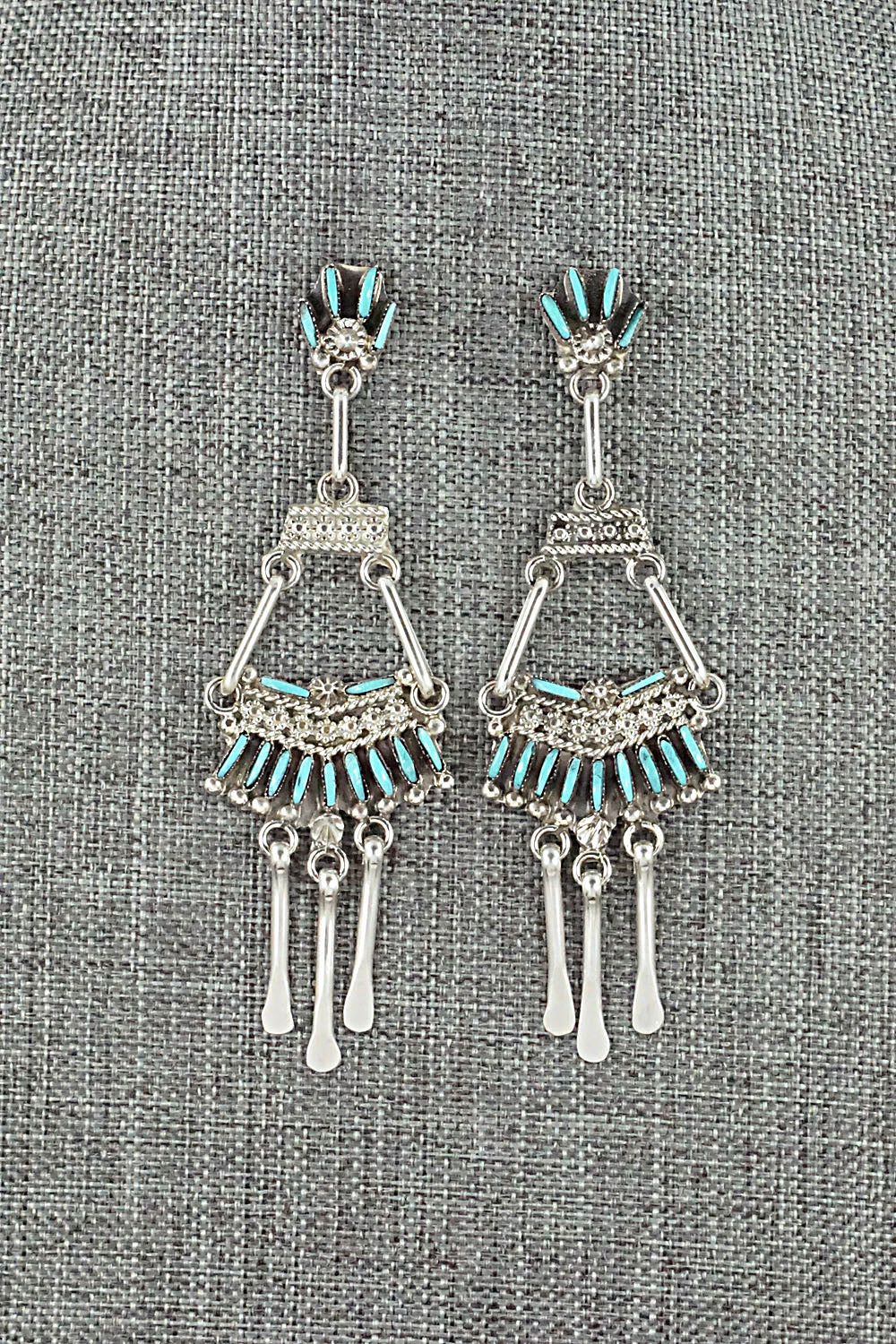 Turquoise & Sterling Silver Earrings - Eva Wyaco