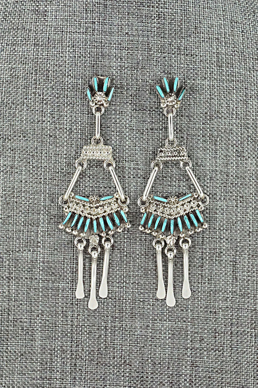 Turquoise & Sterling Silver Earrings - Eva Wyaco