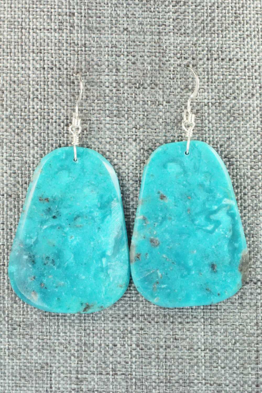 Turquoise & Sterling Silver Earrings - Lupe Lovato