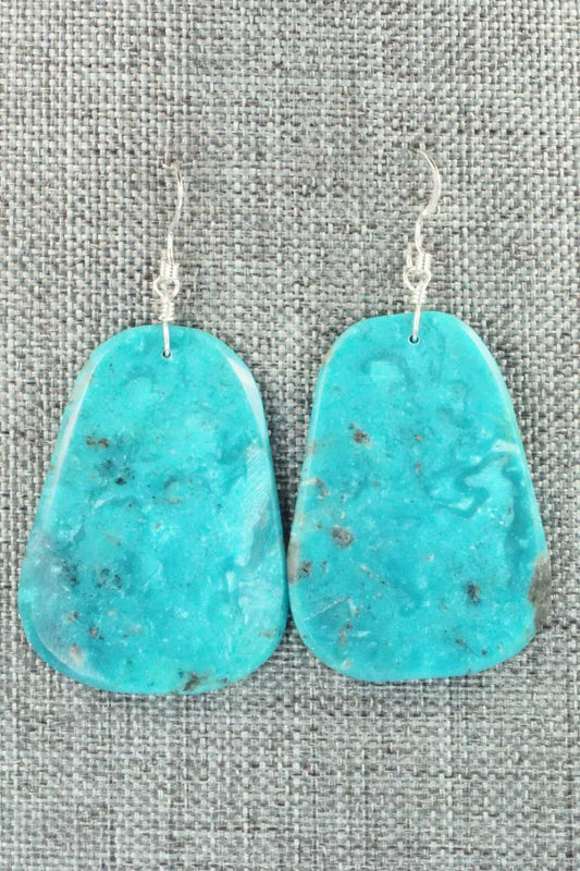 Turquoise & Sterling Silver Earrings - Lupe Lovato