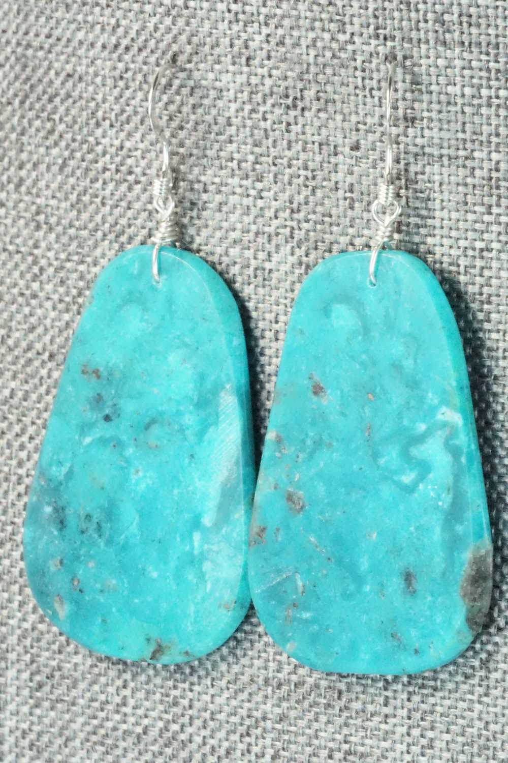 Turquoise & Sterling Silver Earrings - Lupe Lovato