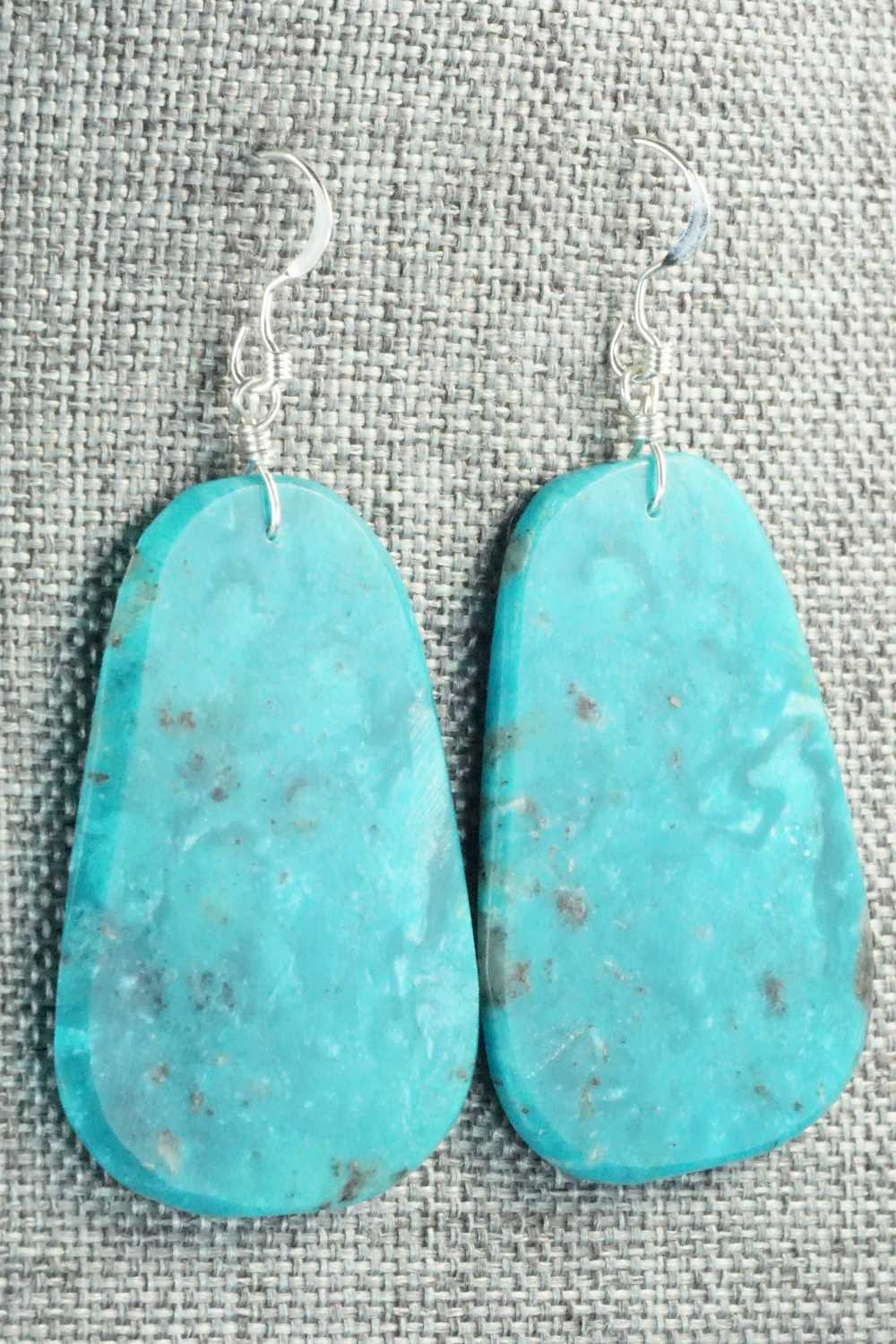 Turquoise & Sterling Silver Earrings - Lupe Lovato