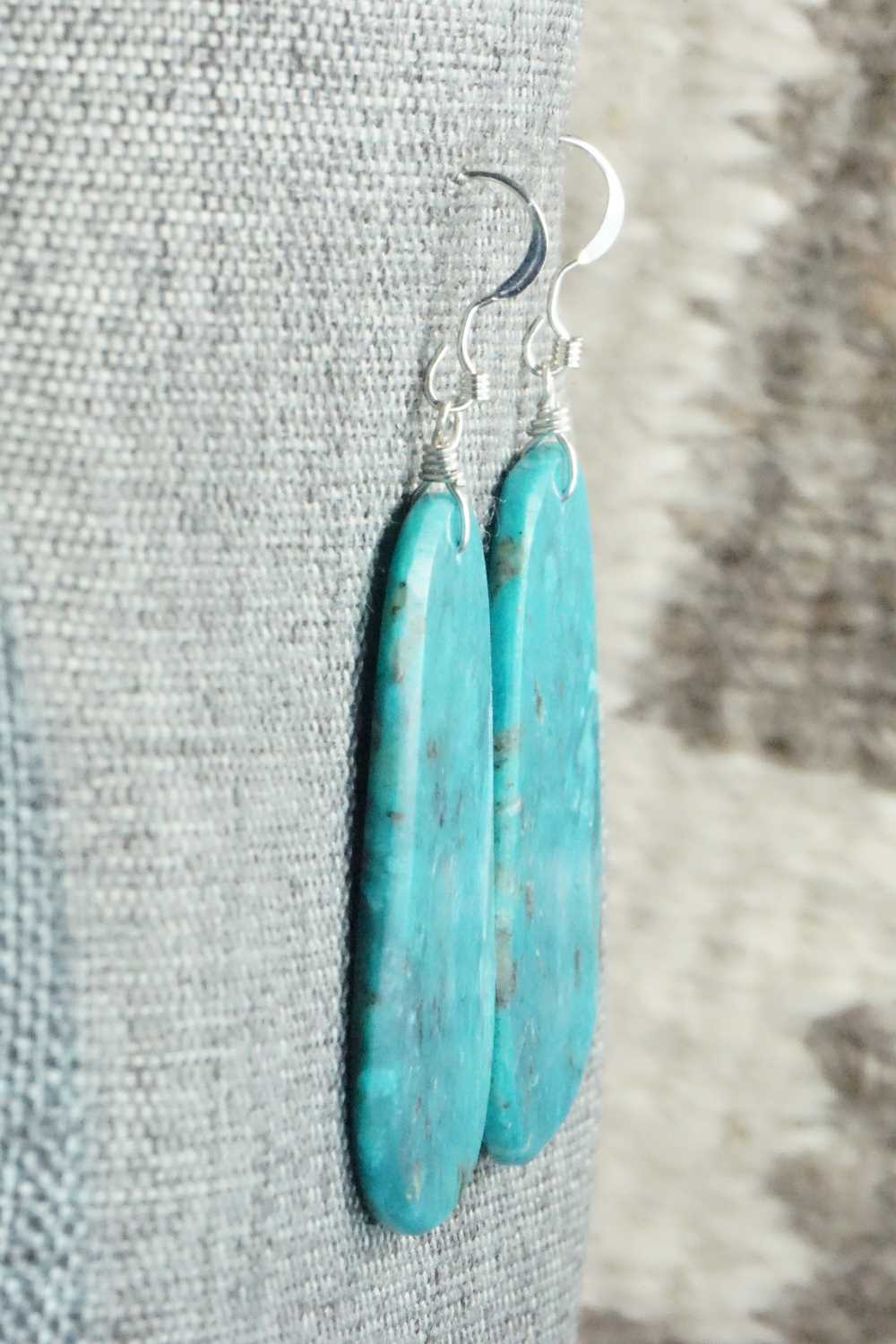 Turquoise & Sterling Silver Earrings - Lupe Lovato