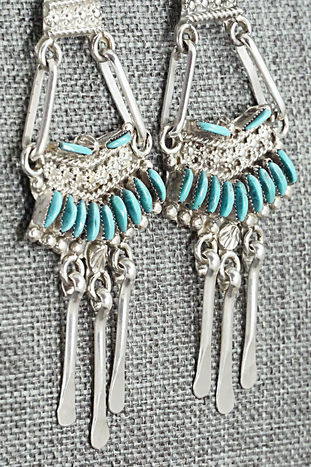 Turquoise & Sterling Silver Earrings - Eva Wyaco
