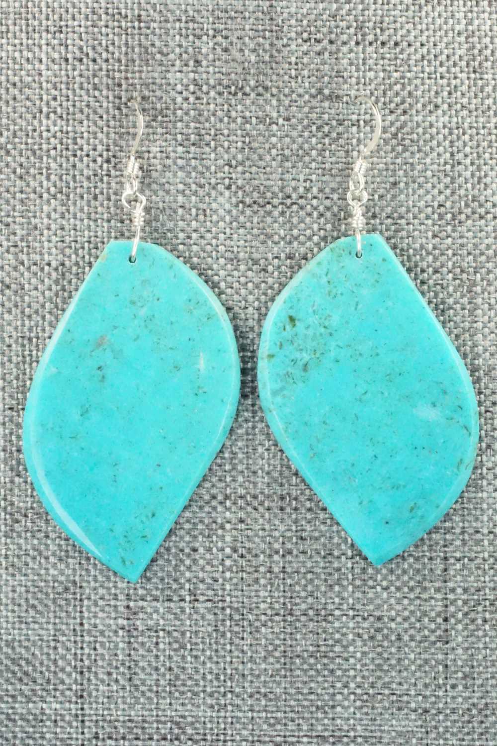 Turquoise & Sterling Silver Earrings - Lupe Lovato