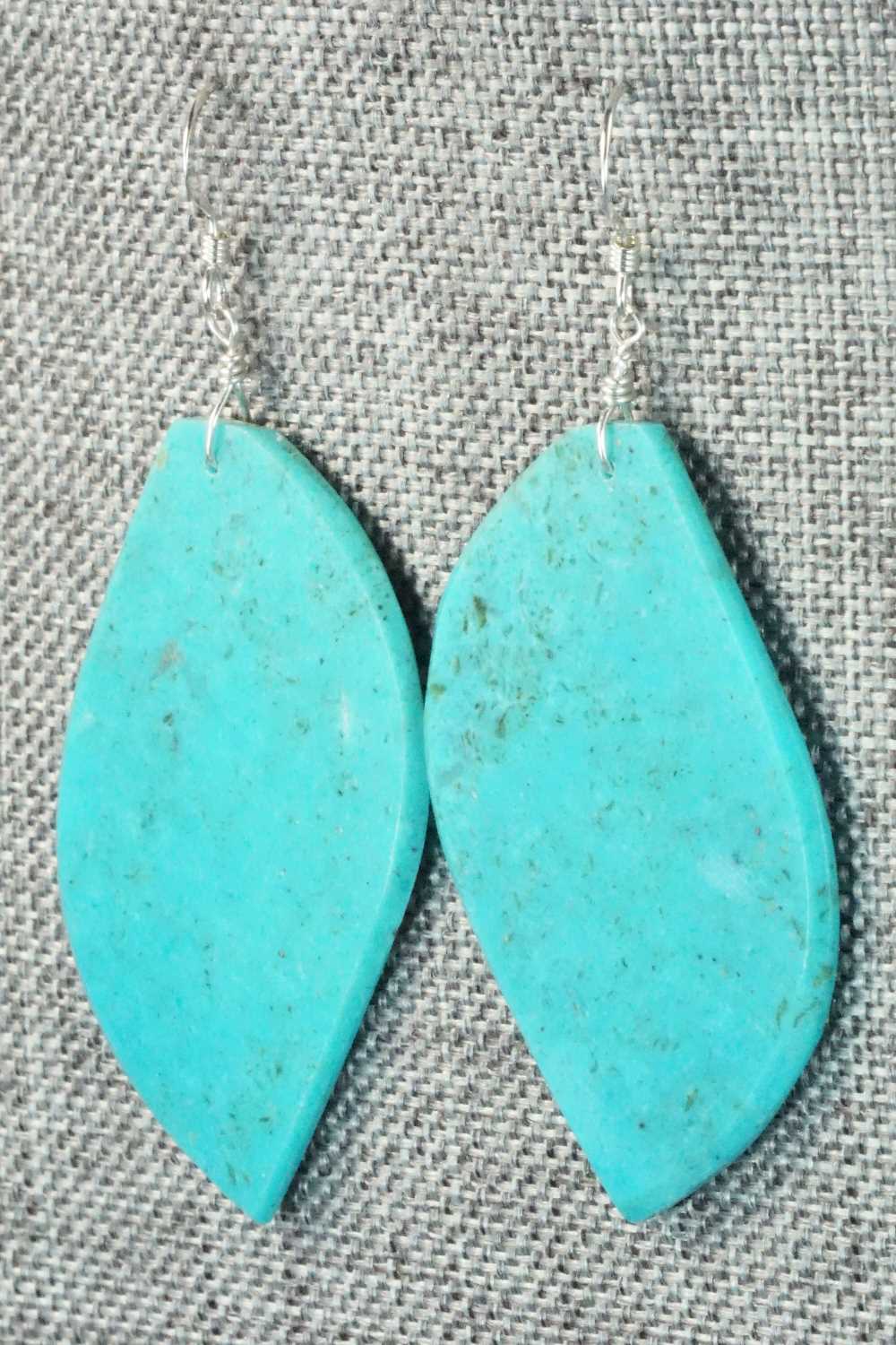 Turquoise & Sterling Silver Earrings - Lupe Lovato