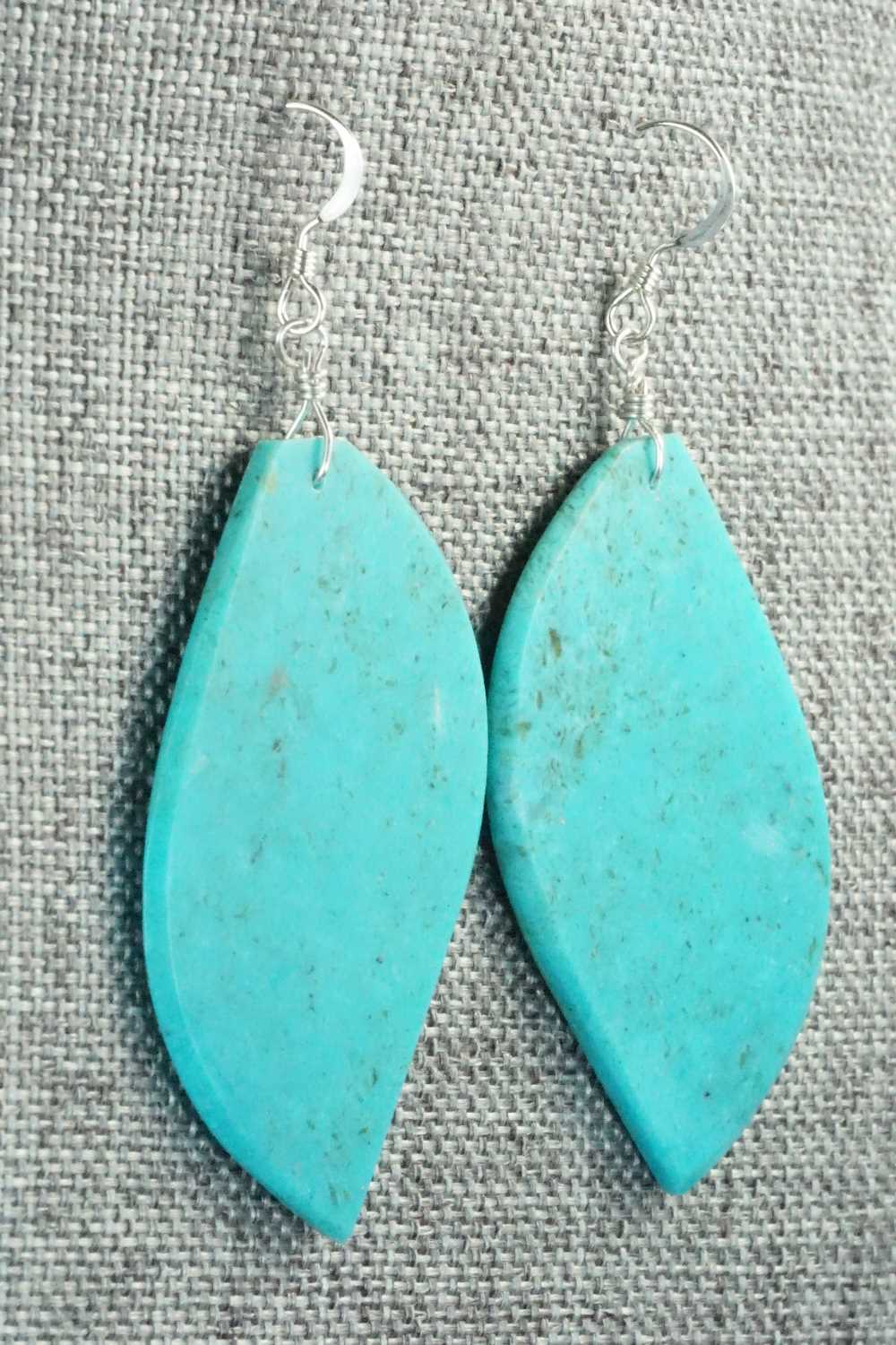 Turquoise & Sterling Silver Earrings - Lupe Lovato