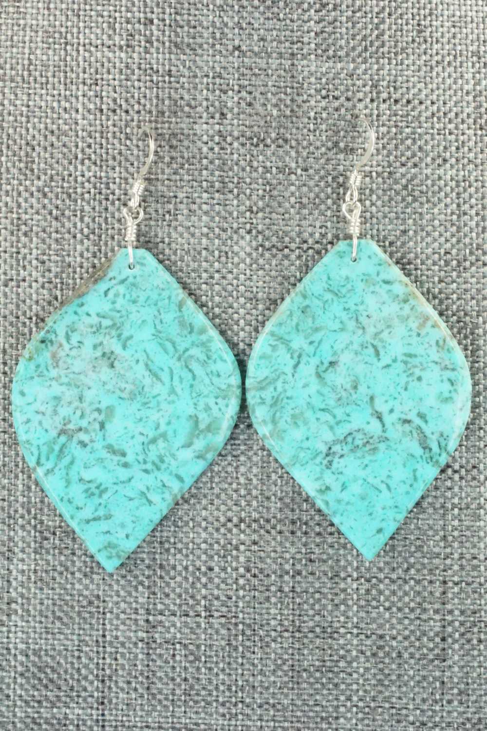 Turquoise & Sterling Silver Earrings - Lupe Lovato