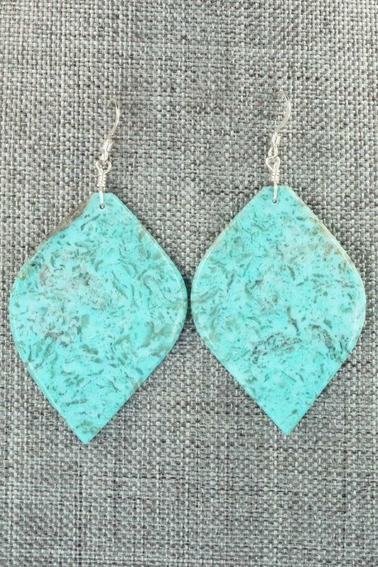 Turquoise & Sterling Silver Earrings - Lupe Lovato