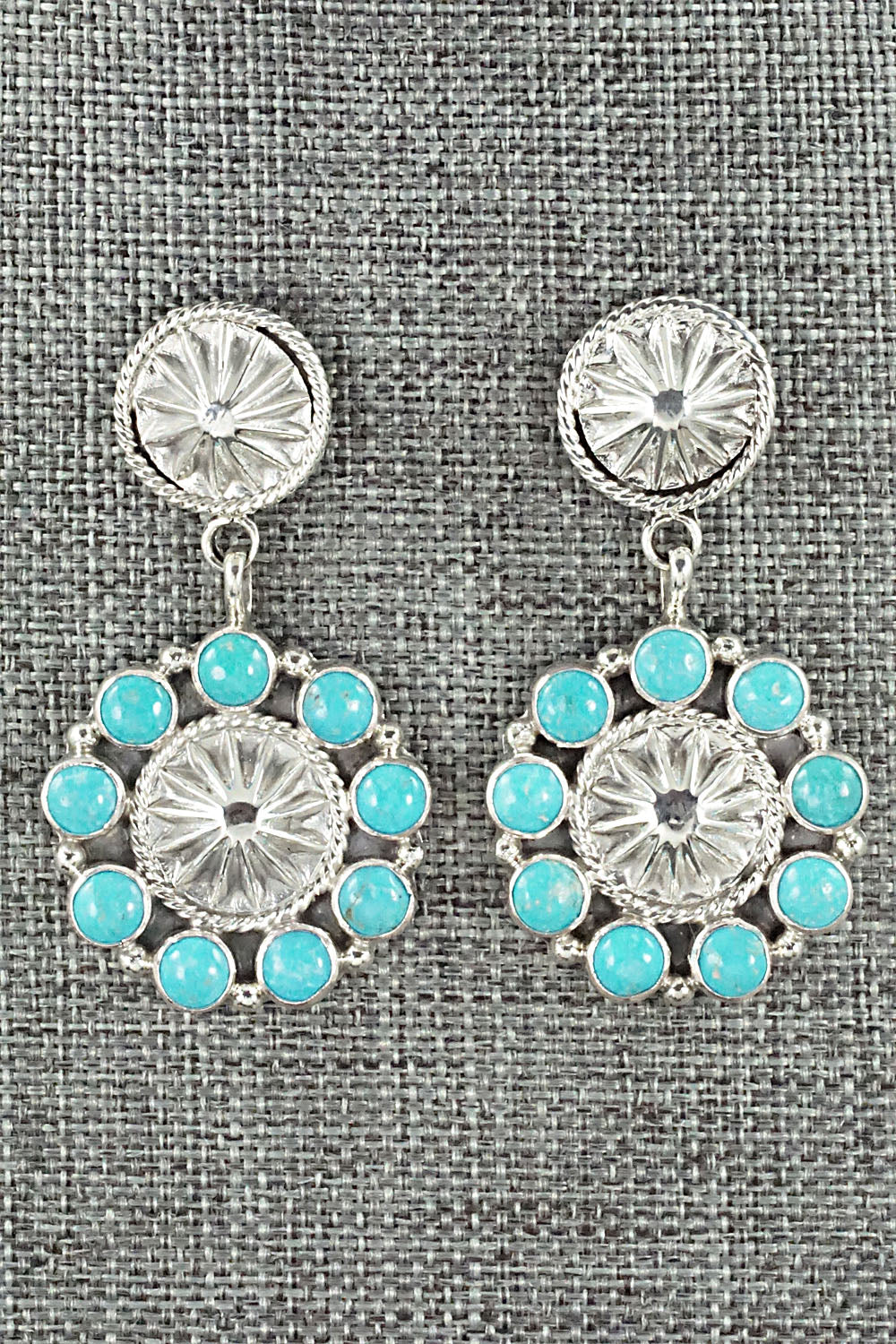 Turquoise & Sterling Silver Earrings - Bobby Platero
