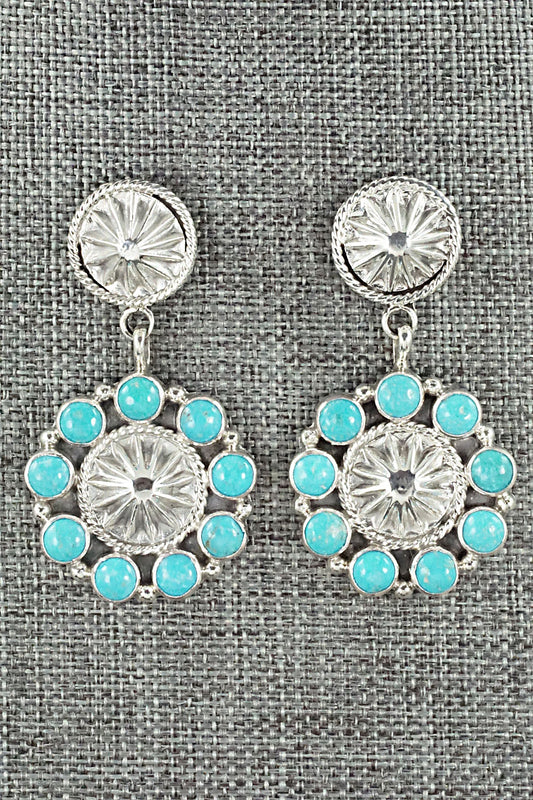 Turquoise & Sterling Silver Earrings - Bobby Platero